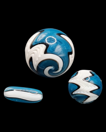 Terp Slurper Set – Swirls Blue/White